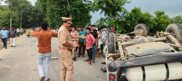 लखनऊ-महिंगवा थाना क्षेत्र में एक दर्दनाक सड़क हादसा हुआ